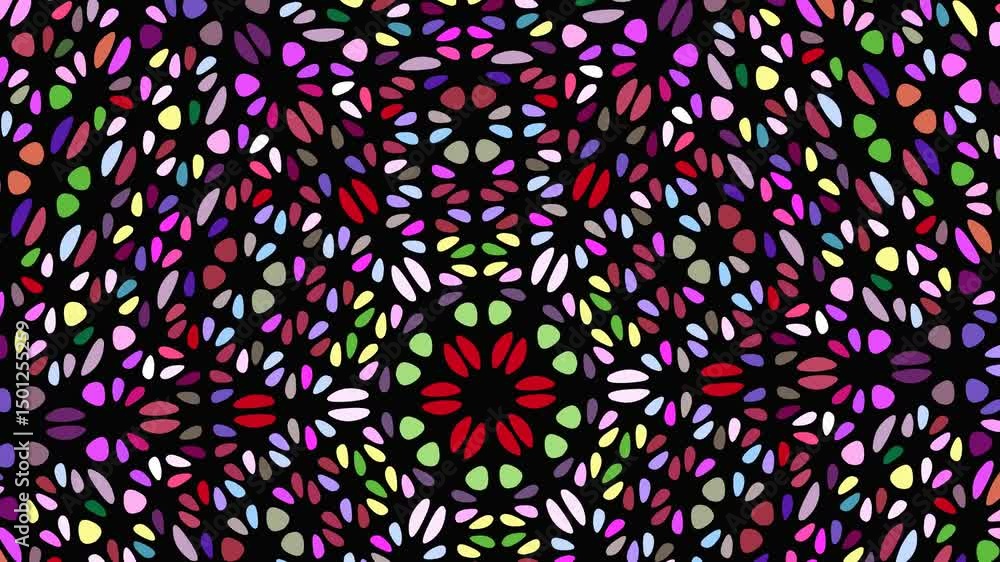 Poster geometrical abstract mosaic pattern background design - seamless loop animation