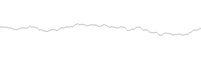 Ripped paper strips with rough torn edges	