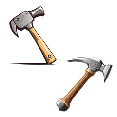 hammer on white background