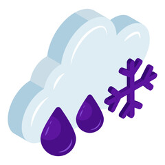 Snowfall icon in perfect design