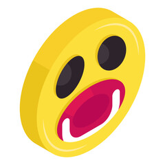 A perfect design icon of surprise emoji