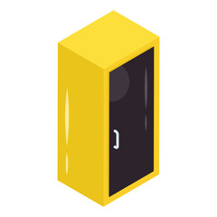 An isometric vector design of fridge