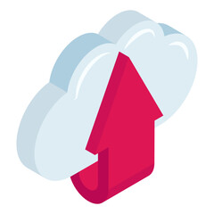 Modern design icon of cloud upload
