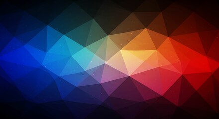 Obraz premium Abstract Polygonal Background with Warm and Cool Colors