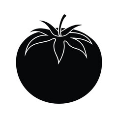 Tomato vector silhouette