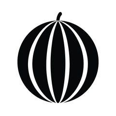 Watermelon fruit vector silhouette