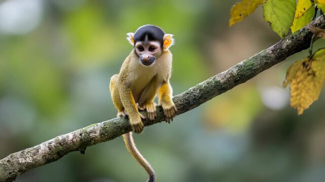 A monkey sitting on top of a tree branch