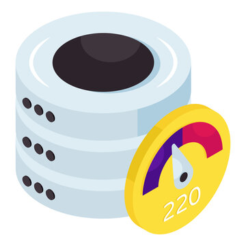 An icon design of database speed