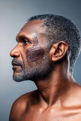 concept image showcasing the development and transplantation of artificial skin