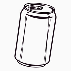 Blank Aluminum Soda Can Mockup:  Vector Illustration