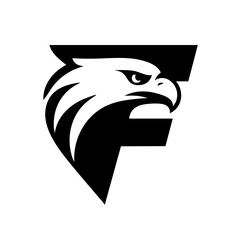 Eagle and Letter F Logo Icon Symbol Emblem