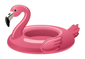 playful pink flamingo pool float