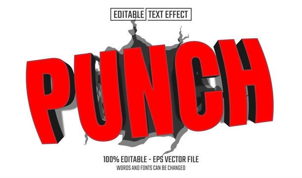 punch editable text effect