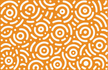 Memphis geometric seamless pattern. Abstract background in retro 80s, 90s style with various shapes: circles, semicircles, dots, zigzags, spirals, wavy lines. 