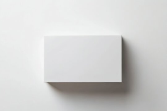 Minimalist white box on plain background. AI generated
