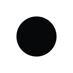 Black Circle Silhouette Isolated on White Background - Minimalist Geometric Shape Icon