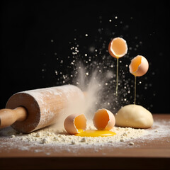The Heart of Baking Flour in Motion, Dough in Progress