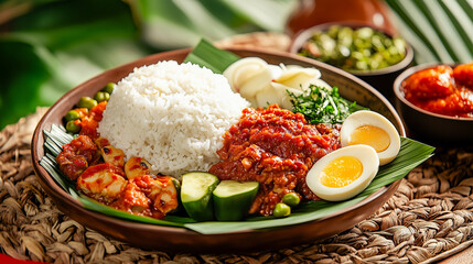 Healthy diet food concept. Plate with rice vegetables and diet meat on the plate.
