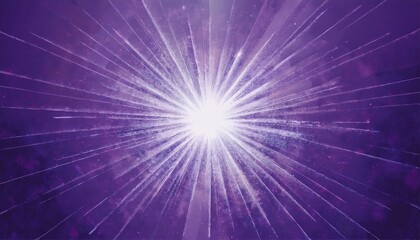 Obraz premium radiant white explosion on deep purple cosmic background with light burst lines for web design, poster art, branding accent, or digital wallpaper