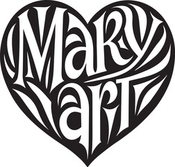 black and white heart T Shirt Design