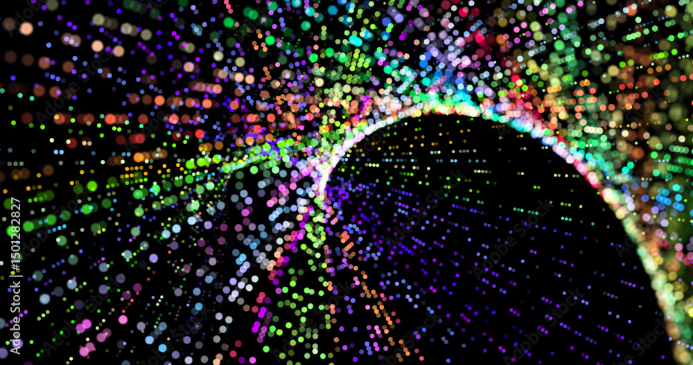 Aufkleber abstract background with stripes of different colors and gradients. particles in motion. technologie