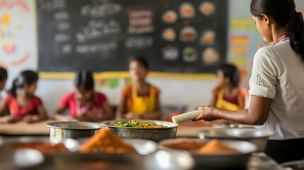 Cooking Class Students Prepare Indian Food Culinary Lesson Learning New Skill Healthy Meal in School Kitchen