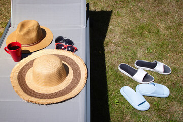 During a hot afternoon, we were in the garden. Grass scorched by the heat, things left in the sun...