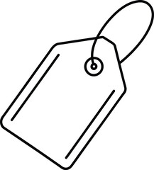 Blank Tag Icon Line Art Design