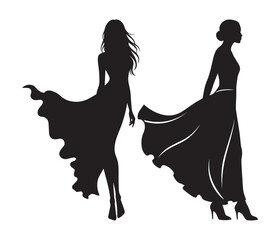 silhouette of a dancing couple