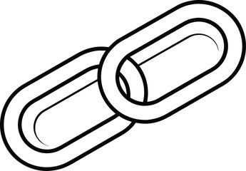 Interlocking Chain Links Icon Design Graphic