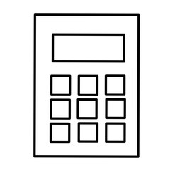 Calculator Line Vector 