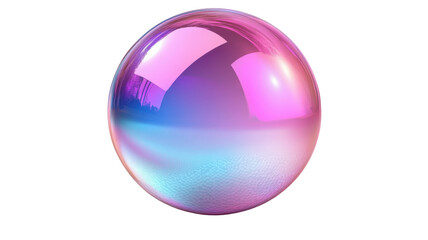 Clear Transparent Glass Sphere Isolated on White Background