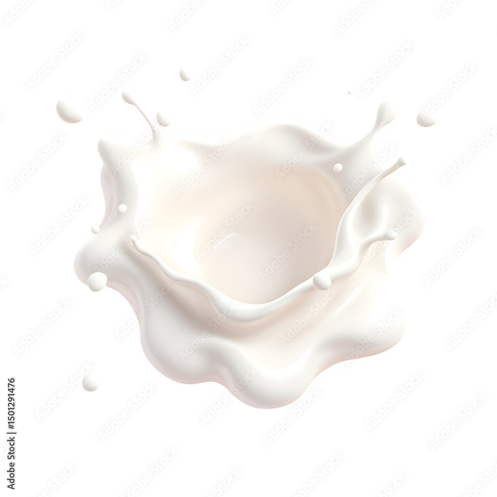 Poster a dynamic splash of white liquid against a stark black background creating a visually striking effec