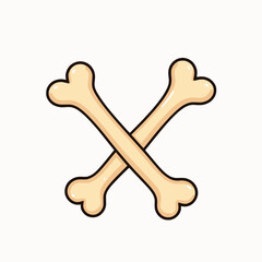 Cartoon crossbones illustration design element
