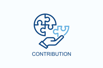 Contribution Icon Or Logo Isolated Vector Illustration