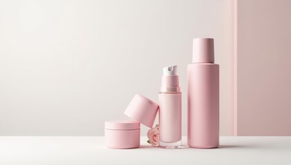 Clean, pure white backdrop for cosmetic products, illustration, online