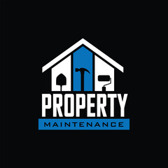 Home Repair Logo with maintenance tools and house construction concept Vector