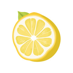lemon slice isolated on white background