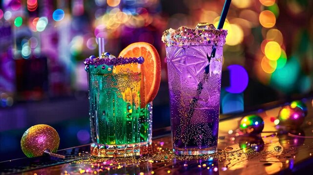 Drinks with a vibrant twist, ready for a lively celebration.