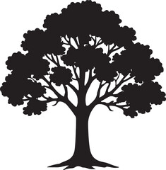 vector tree silhouette