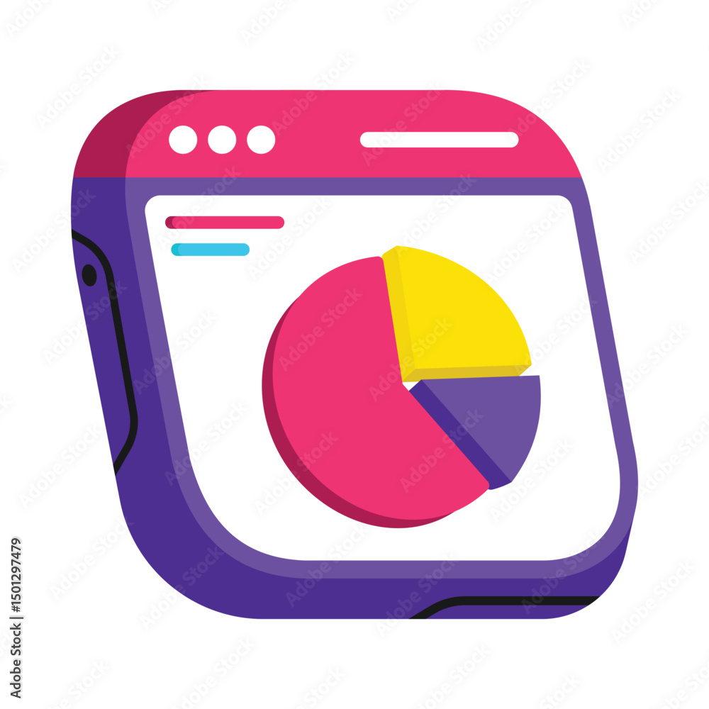 Poster website analysis vector style icon. eps 10 file