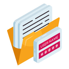 A unique design icon of secure folder 