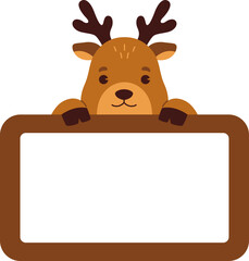 Cute Deer Forest Animal Name Tag