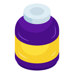 A unique design icon of drugs bottle