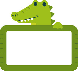Cute Crocodile Animal Label Tag