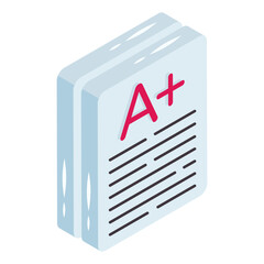 Editable design icon of A+ grade
