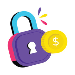 Finance Protect Vector style icon. Eps 10 file