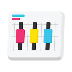 Candle Stick Chart Vector style icon. Eps 10 file