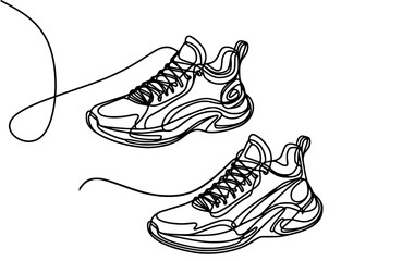 sport shoes vector illustration