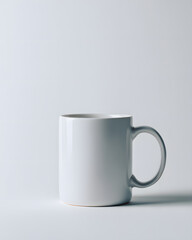 Fototapeta premium Stylish Ceramic Coffee Mug on White